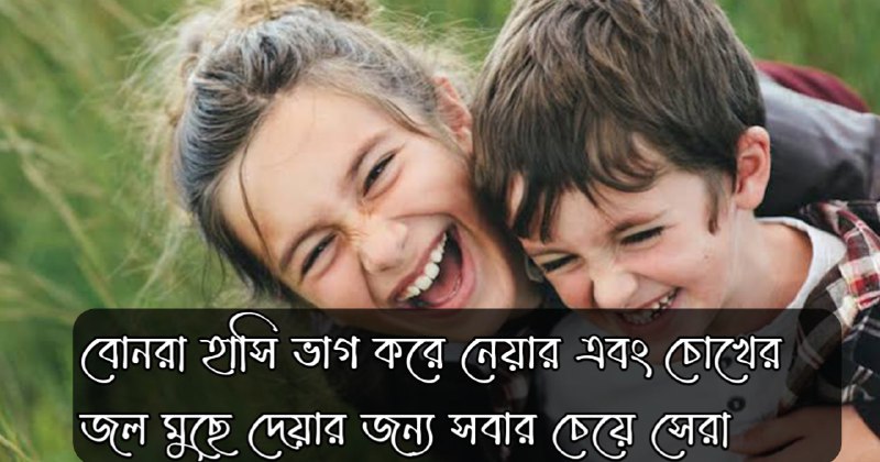 বোনকে নিয়ে উক্তি, স্ট্যাটাস, কবিতা, ক্যাপশন ও ছন্দ